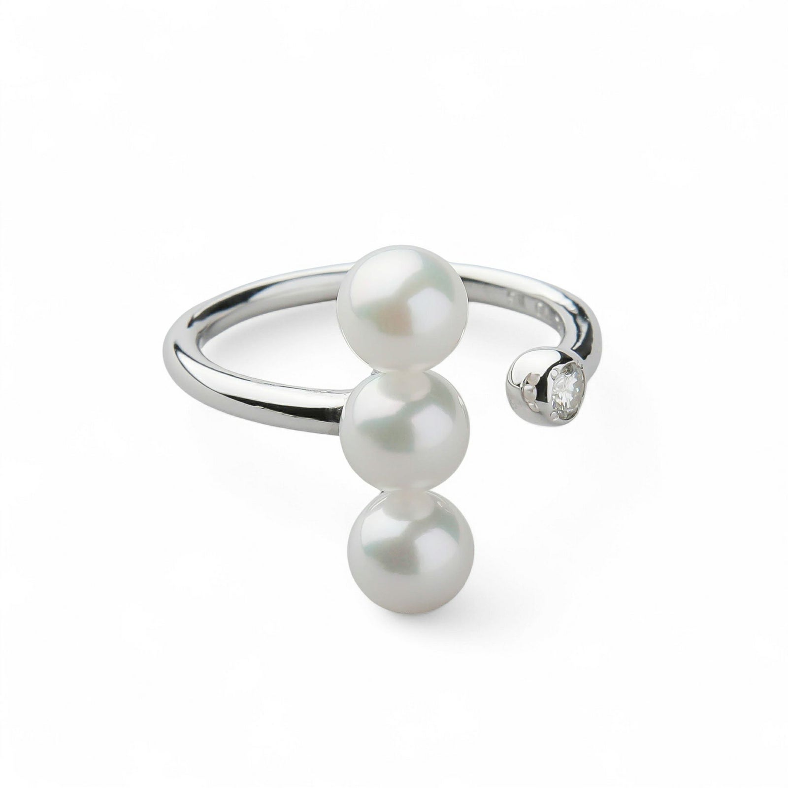 Carina あこや真珠 リング5.0-6.0mm K10WG/K10YG