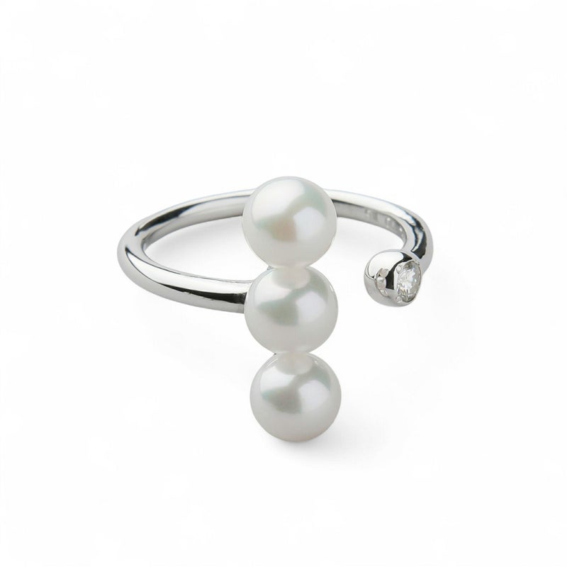 Carina あこや真珠 リング5.0-6.0mm K10WG/K10YG