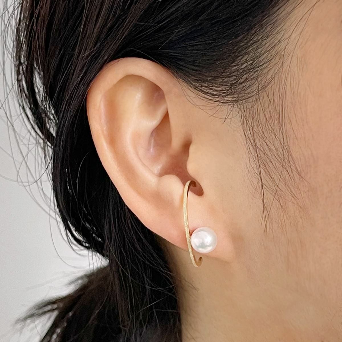 Arrow あこや真珠 ピアス7.5-8.0mm K10YG (片耳) | WSP（ダブル