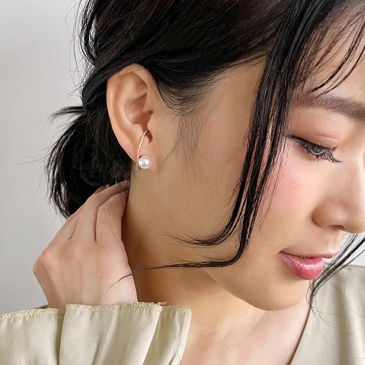 Arrow あこや真珠 ピアス7.5-8.0mm K10YG (片耳) | WSP（ダブル