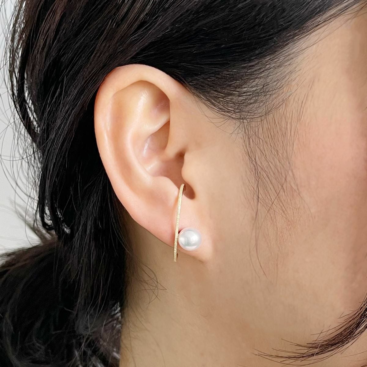 Arrow あこや真珠 ピアス7.5-8.0mm K10YG (片耳) | WSP（ダブル