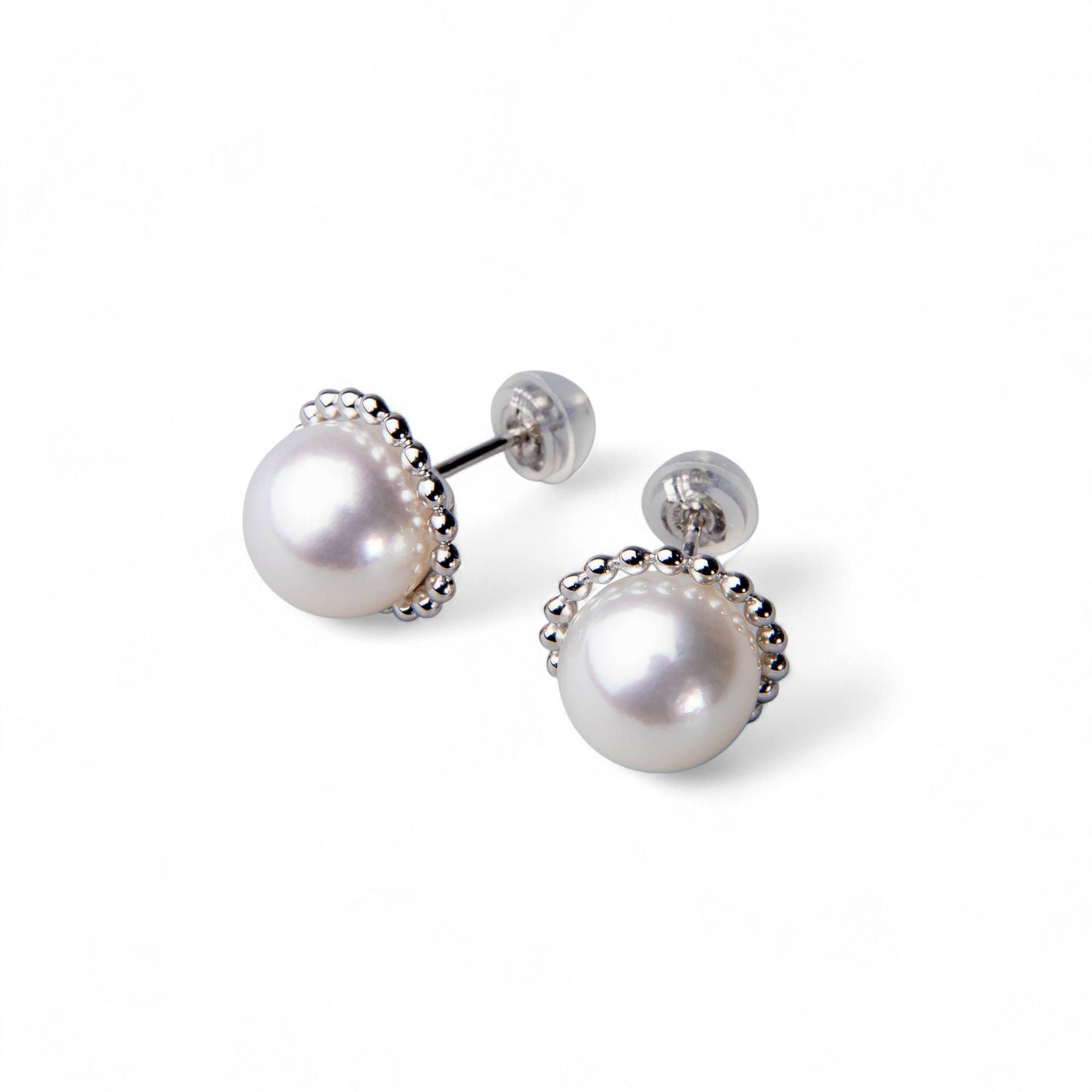 LUXE あこや真珠 ピアス9.0-9.5mm K18WG/K18YG | あこや真珠ピアス