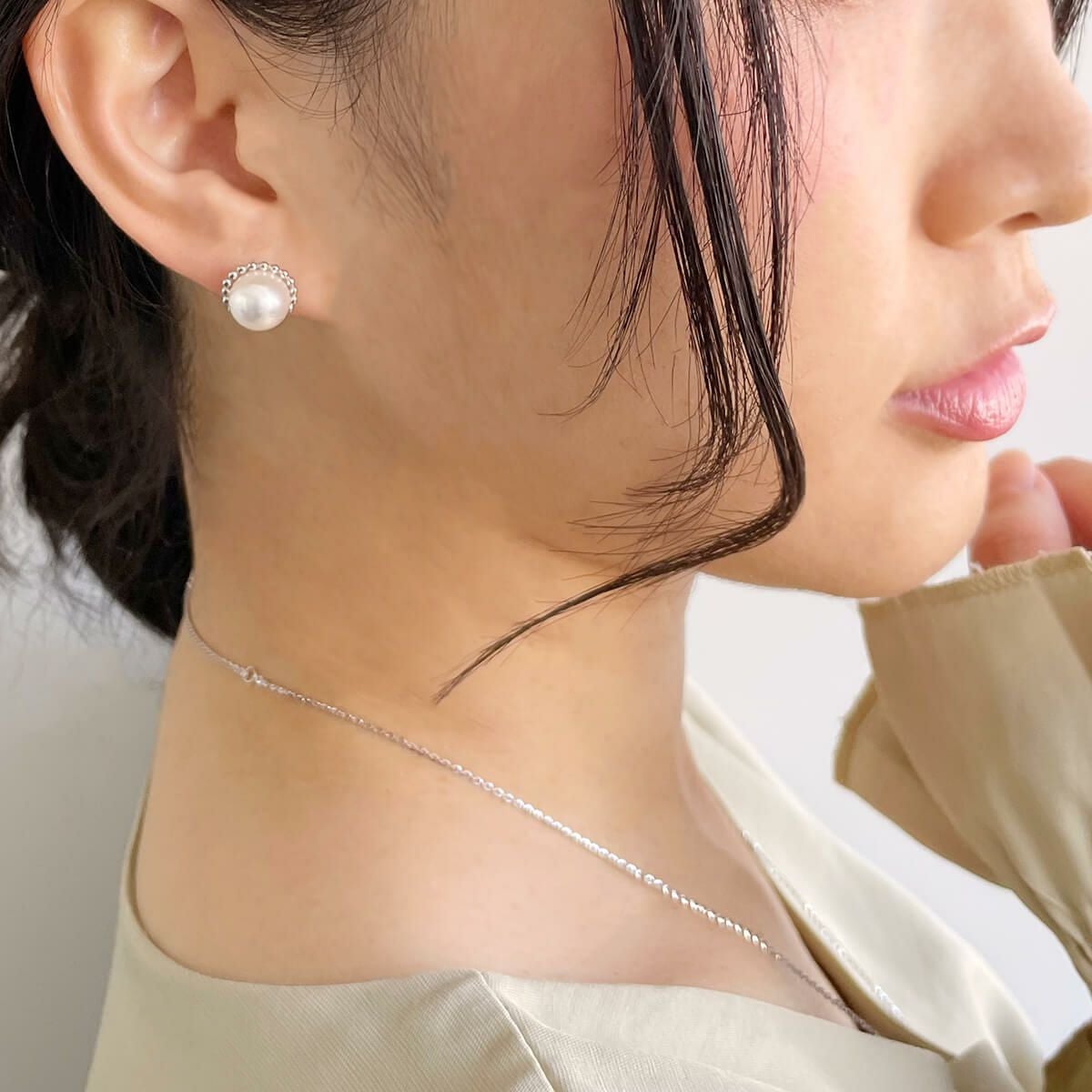 LUXE あこや真珠 ピアス9.0-9.5mm K18WG/K18YG | あこや真珠ピアス