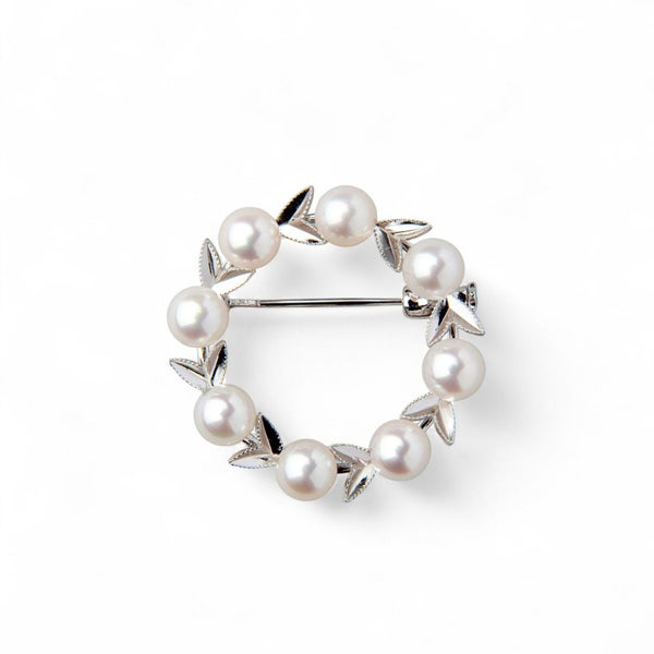 あこや真珠 ブローチ5.5-6.0mm　SV925 サークル