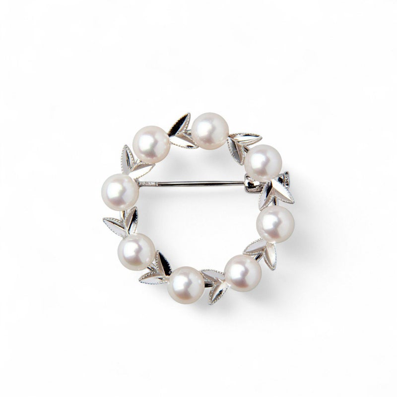 あこや真珠 ブローチ5.5-6.0mm　SV925 サークル