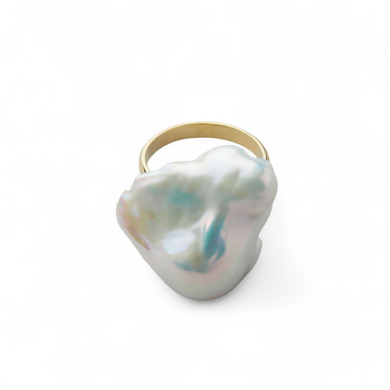 淡水真珠バロックパール 超大珠20mm　リング　K18淡水真珠バロックパール 超大珠20mm　リング　K18