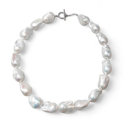 淡水真珠　バロック(オイスター)　ホワイト　大珠　ネックレス