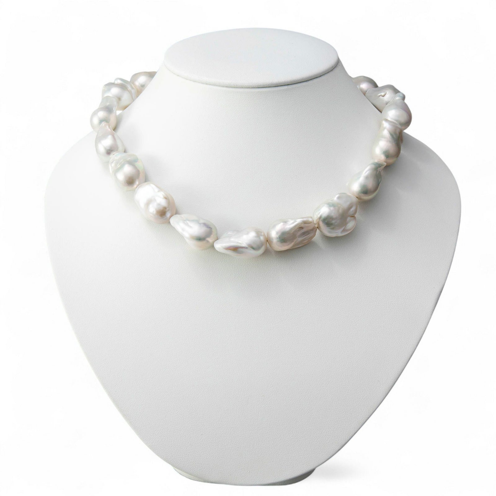 淡水真珠　バロック(オイスター)　ホワイト　大珠　ネックレス