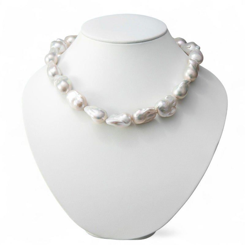淡水真珠　バロック(オイスター)　ホワイト　大珠　ネックレス