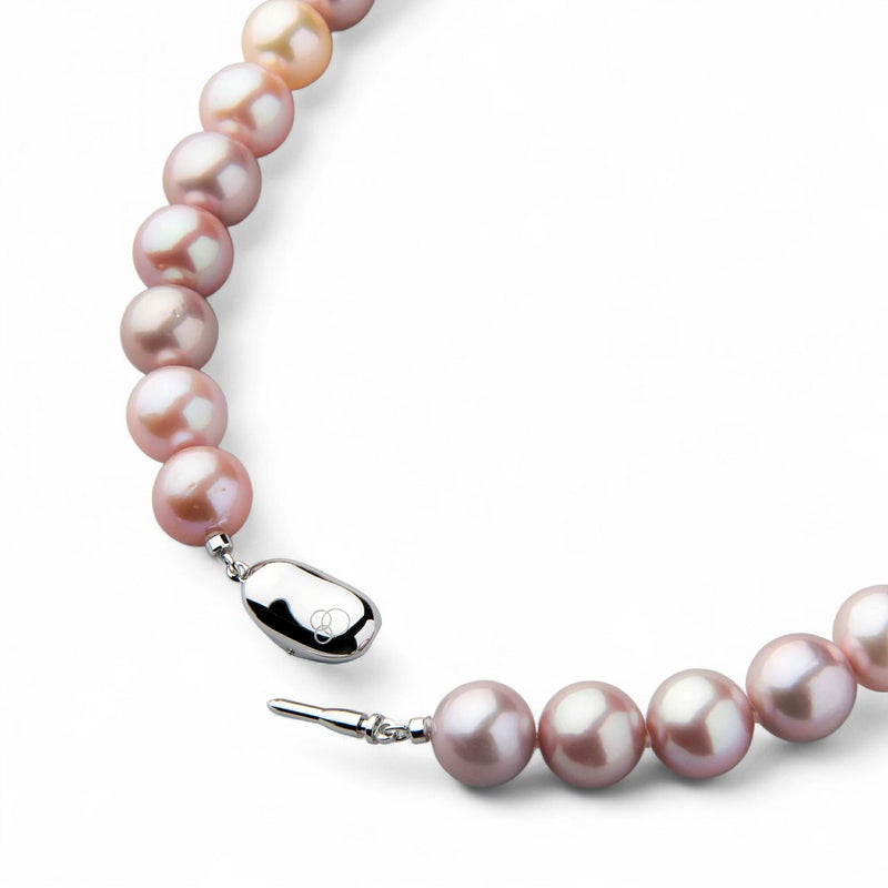 淡水真珠 ネックレス11-12mm -Mauvette-