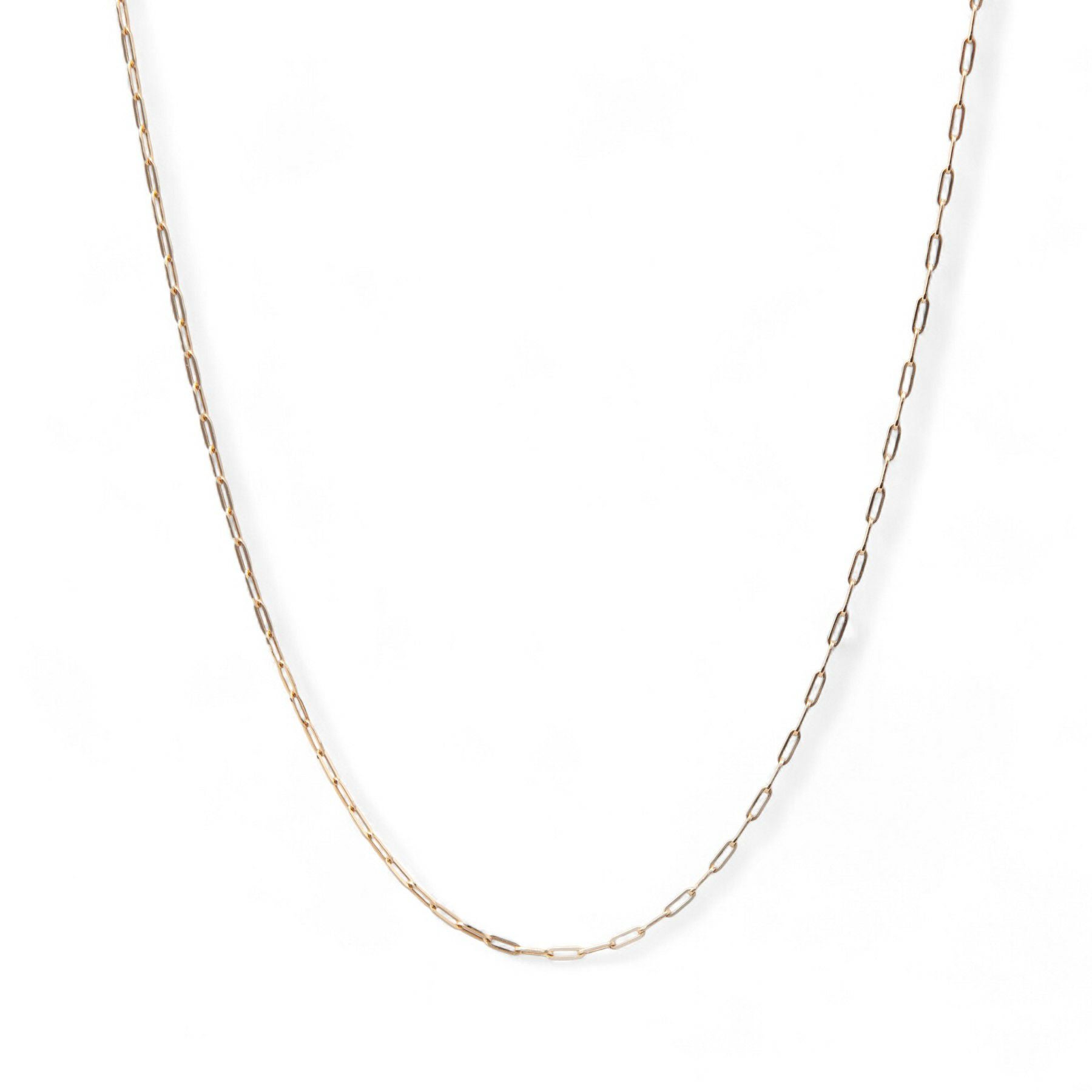 WEB限定】lien ペーパークリップチェーン 50cm/1.6mm K18 中空