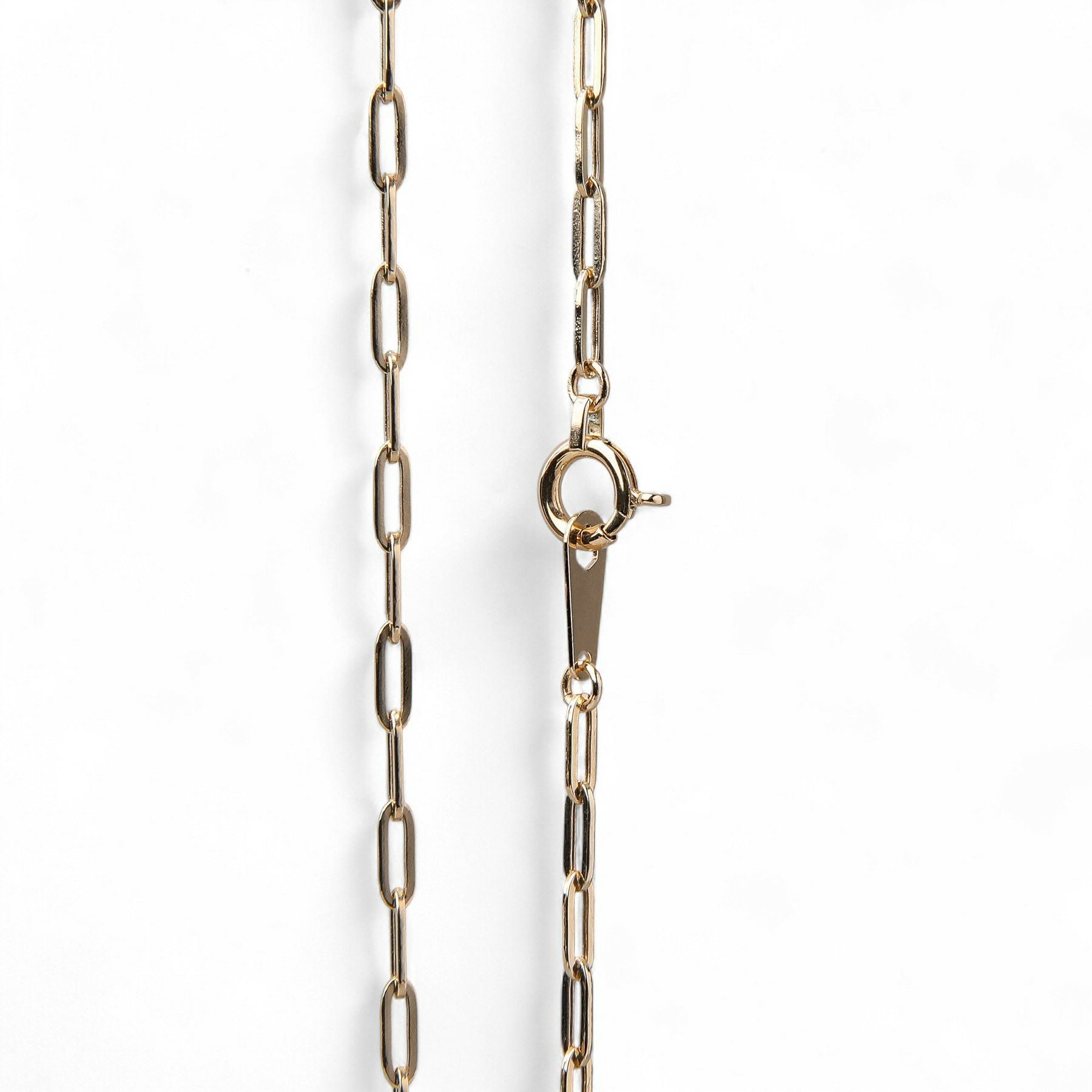 WEB限定】lien ペーパークリップチェーン 50cm/1.6mm K18 中空