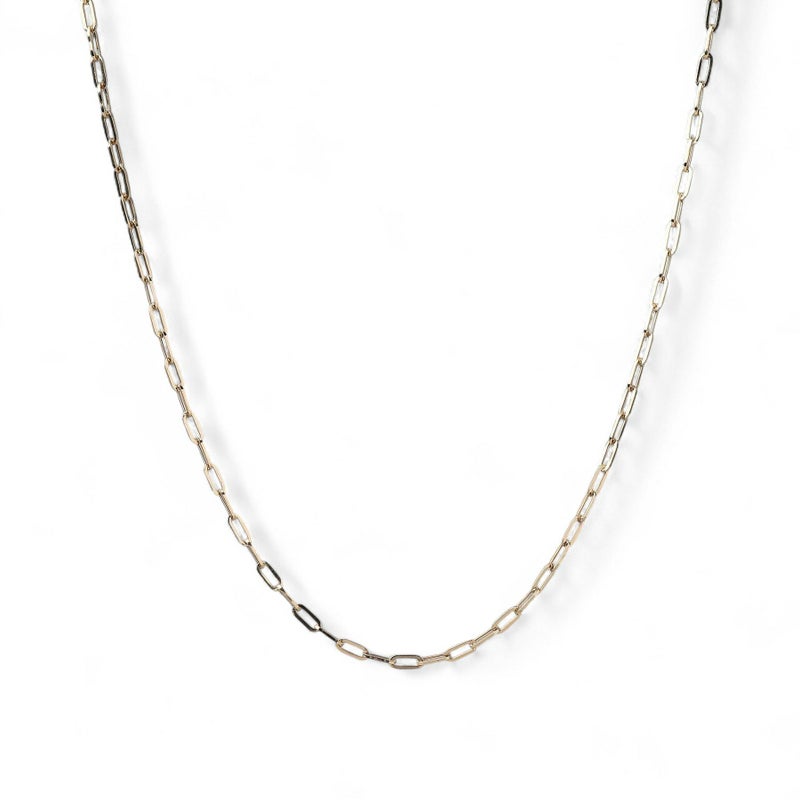 中空ペーパークリップチェーン 0.65mm/2.7mm 50cm K18