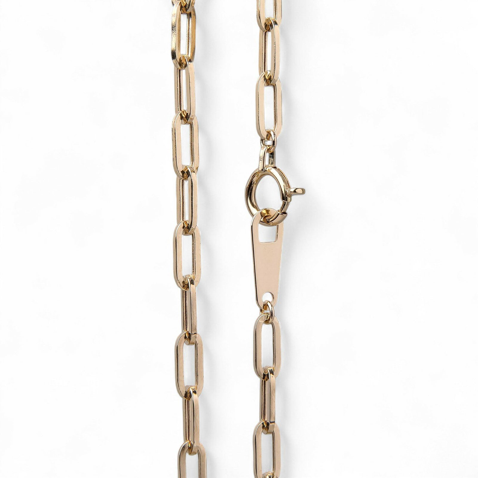 中空ペーパークリップチェーン 0.65mm/2.7mm 50cm K18