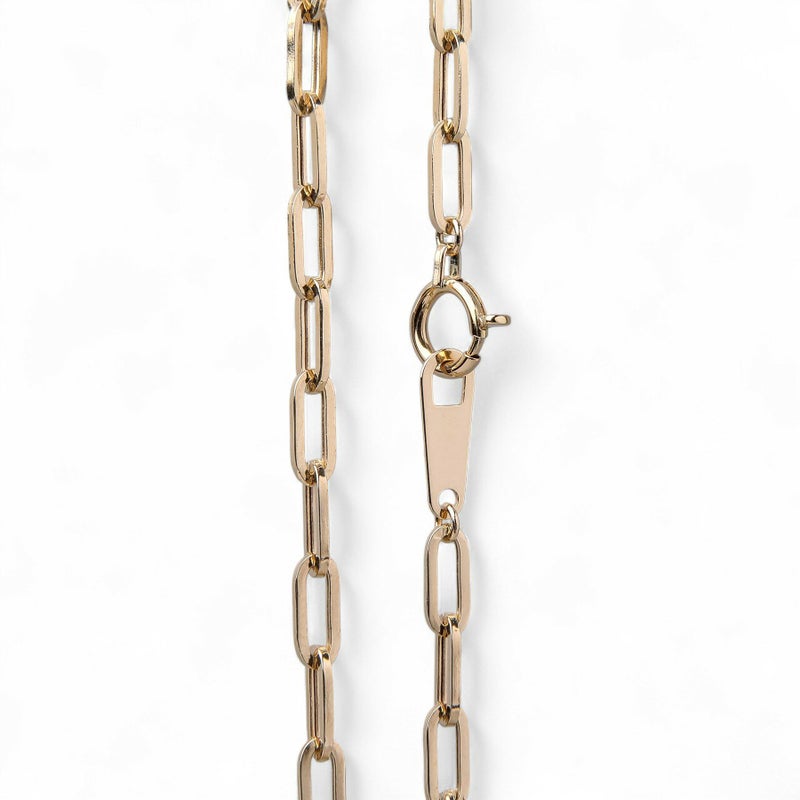 中空ペーパークリップチェーン 0.65mm/2.7mm 50cm K18