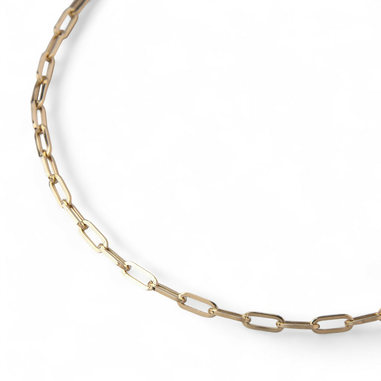 中空ペーパークリップチェーン 0.65mm/2.7mm 50cm K18