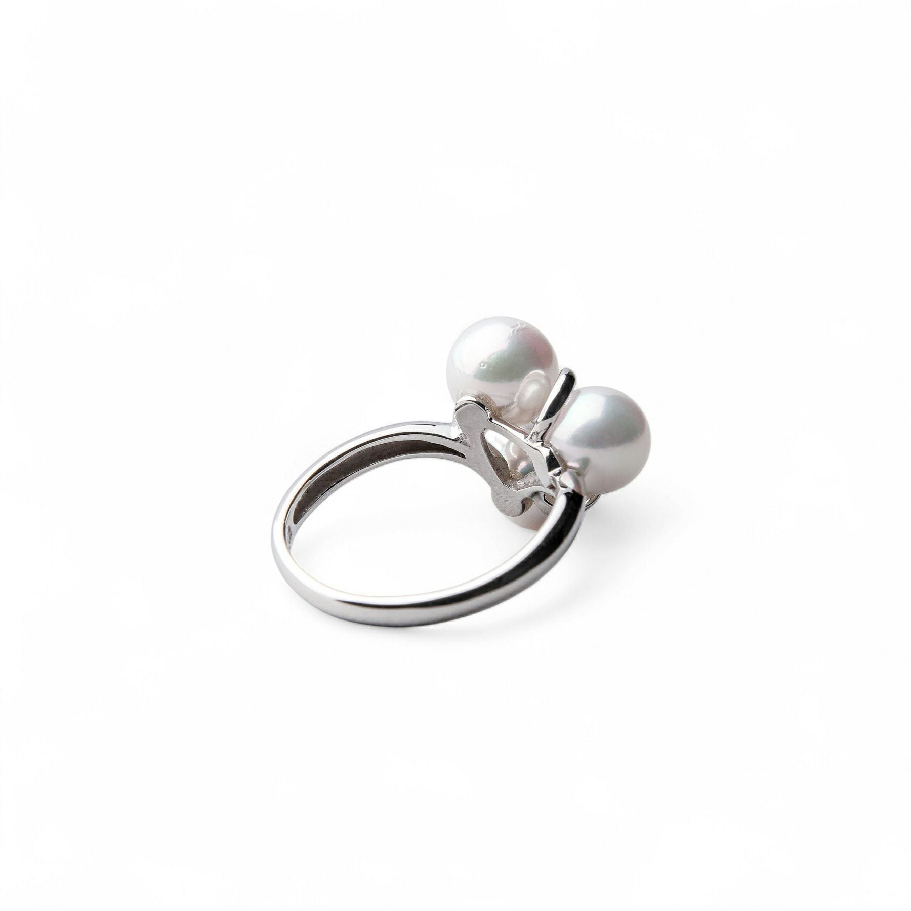 WEB限定】あこや真珠 3粒 リング6.5-7.0mm K18WG | あこや真珠リング