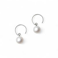 あこやリングフックピアス　7.5-8.0mm