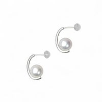 LUXE あこや真珠 ピアス9.0-9.5mm K18WG/YG