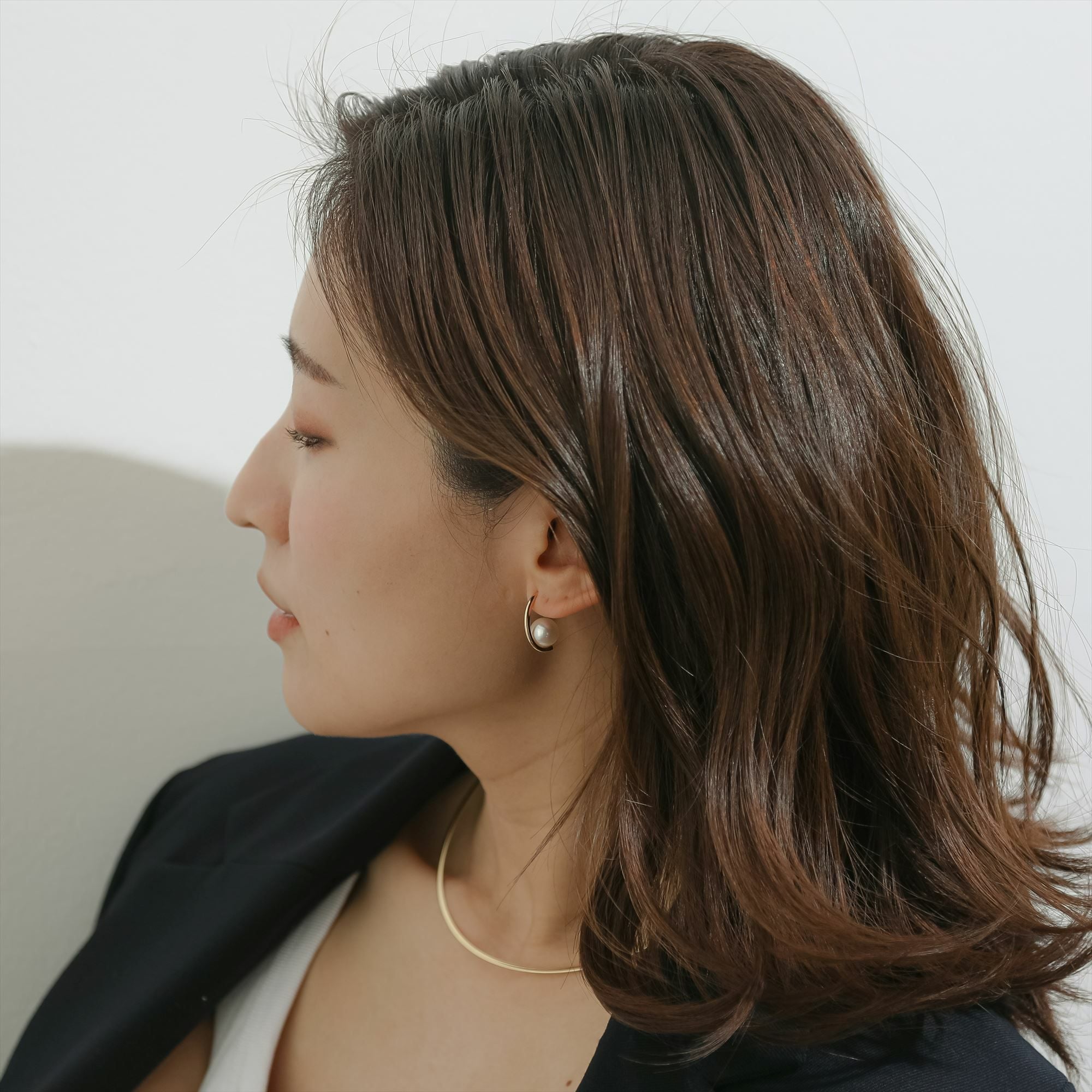 LUXE あこや真珠 ピアス9.0-9.5mm K18WG/YG | WSP（ダブルエスピー