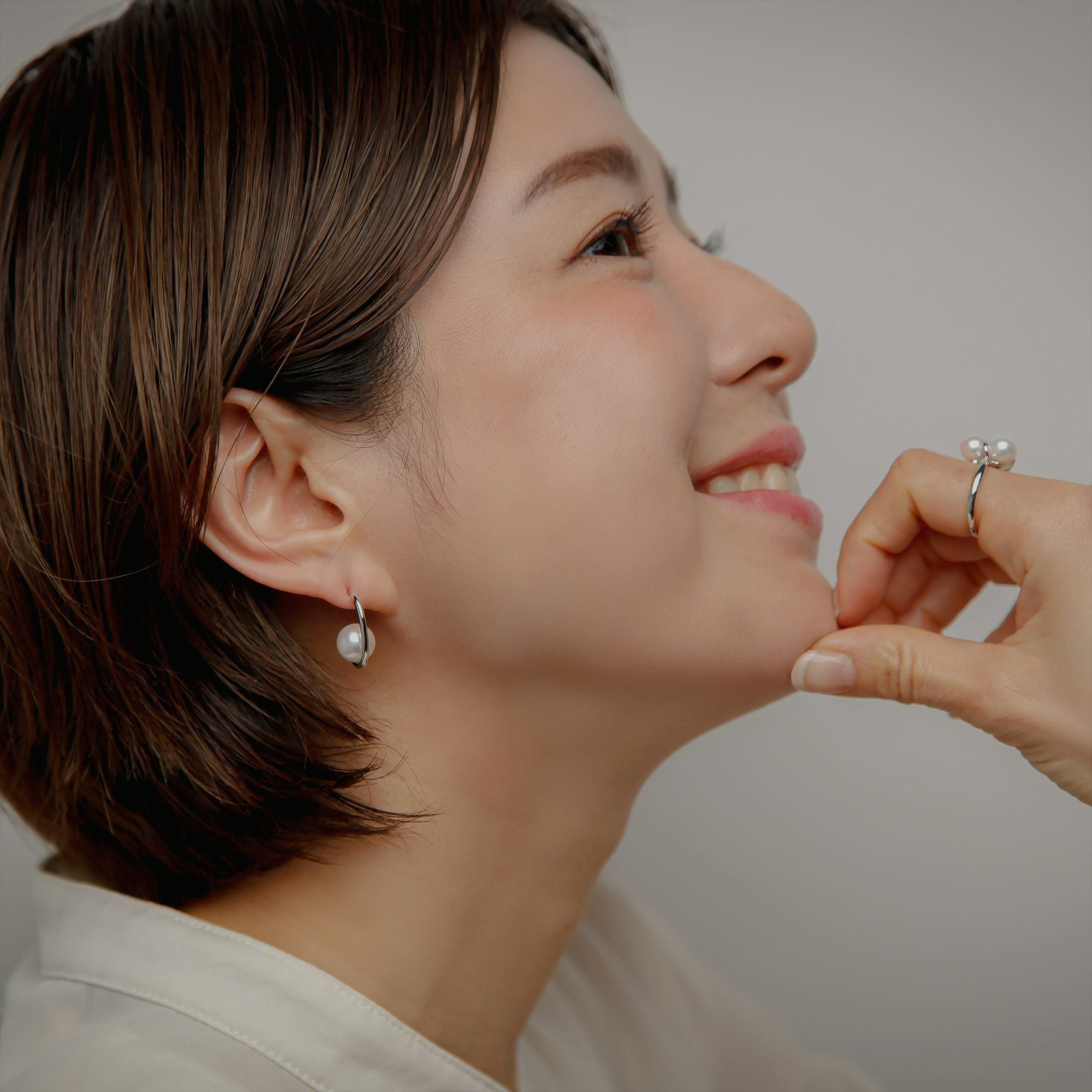 LUXE あこや真珠 ピアス9.0-9.5mm K18WG/YG | WSP（ダブルエスピー
