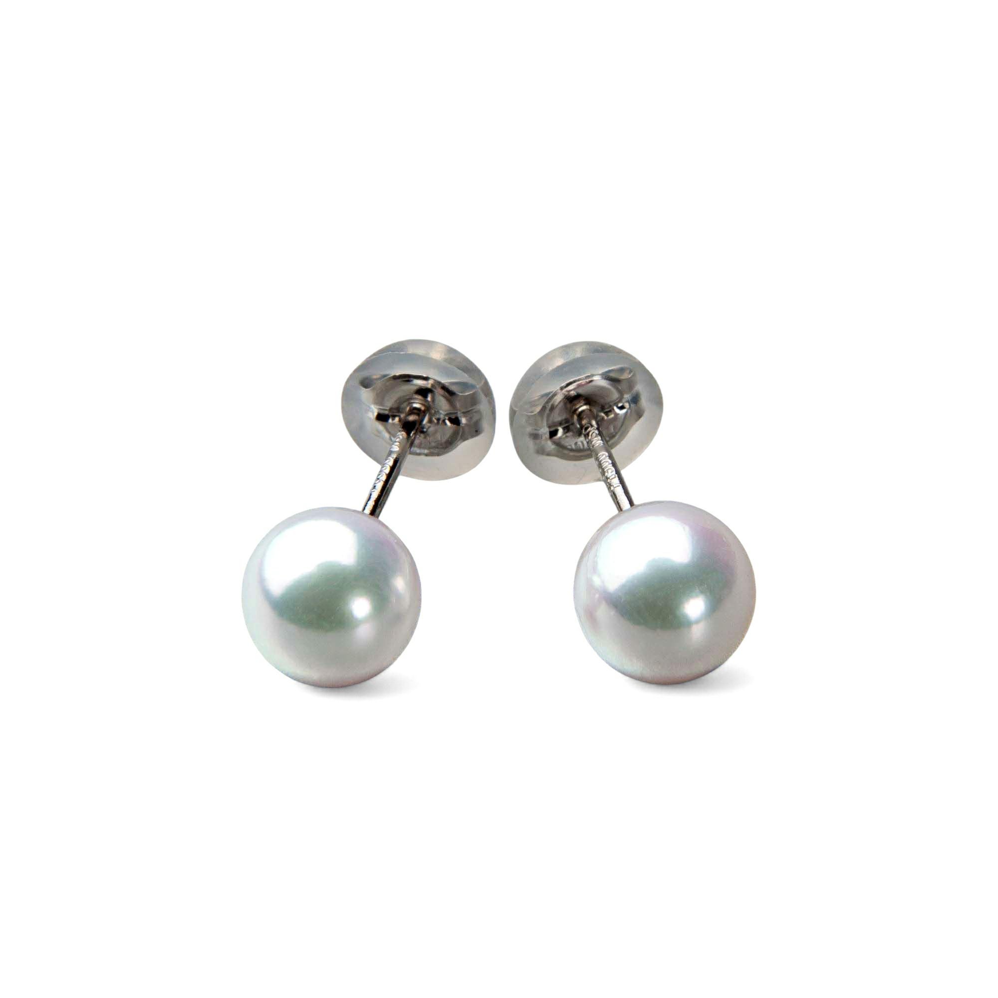あこや真珠 ピアス あこやパール ピアス アコヤパール オーロラ系 33 オーロラ花珠真珠 ピアス6.0-6.5mm PT900 -TOP Quality- [WSP] | WSP