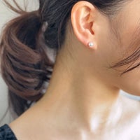オーロラ花珠真珠 ピアス6.0-6.5mm PT900 -TOP Quality- [WSP] | WSP 