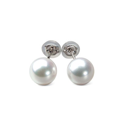 オーロラ花珠真珠 ピアス7.5-8.0mm PT900 -TOP Quality- [WSP] | WSP 