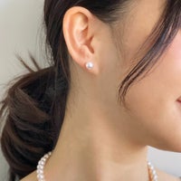 オーロラ花珠真珠 ピアス7.5-8.0mm PT900 -TOP Quality- [WSP] | WSP 