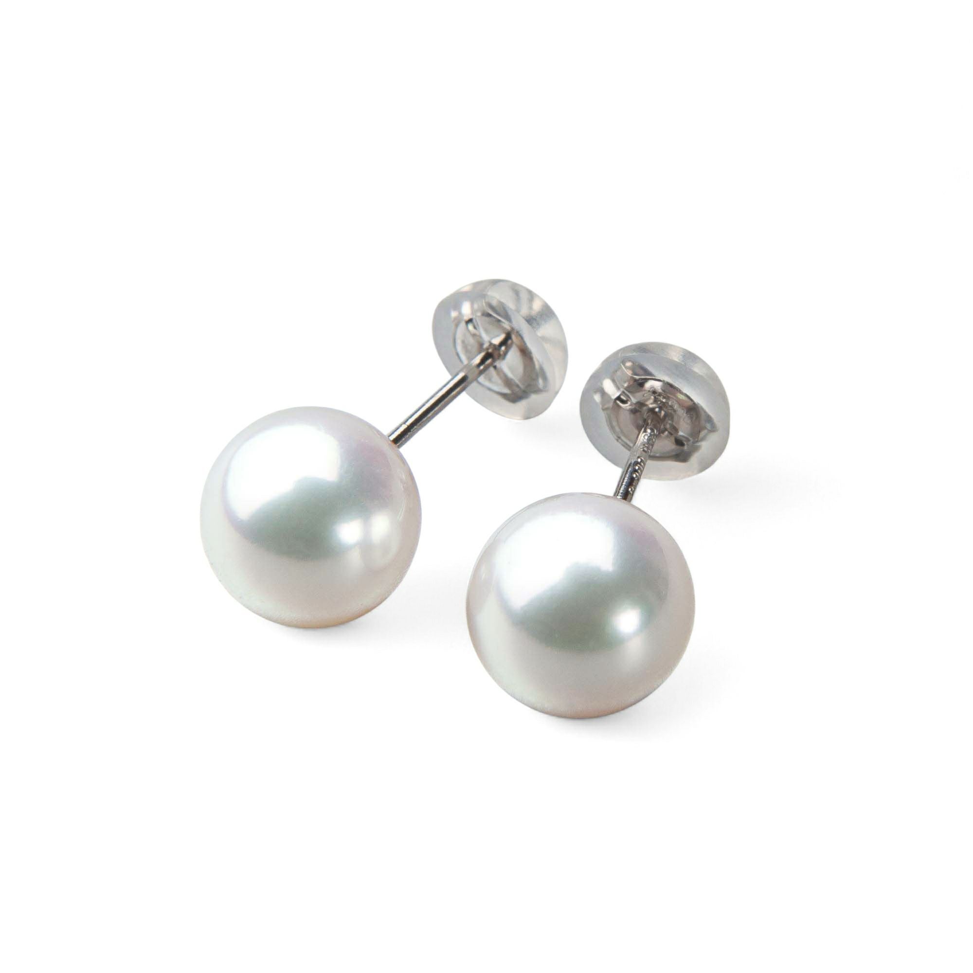 エミポン様鑑定書付き　あこや真珠　オーロラ花珠　８．５mm　PT　プラチナピアス オーロラ花珠真珠 ピアス8.0-8.5mm PT900 -TOP Quality- [WSP] | WSP