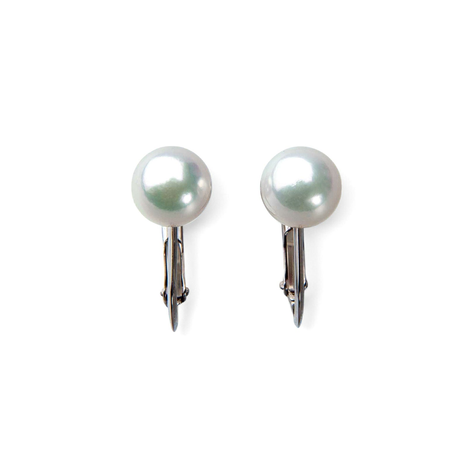 《トップ品質》オーロラ花珠真珠  イヤリング 6.0-6.5mm AAA K14WG