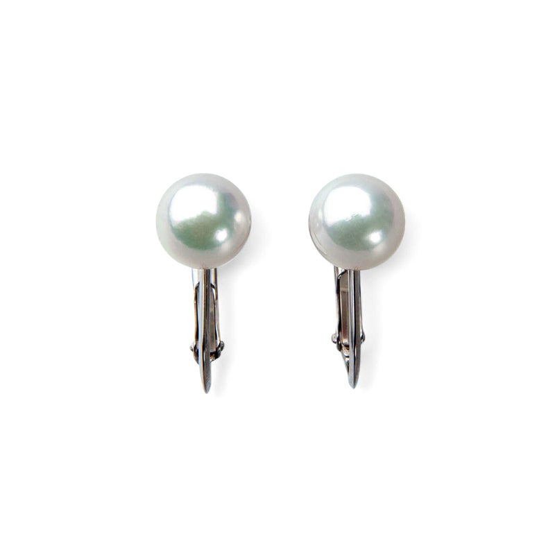 《トップ品質》オーロラ花珠真珠  イヤリング 6.0-6.5mm AAA K14WG