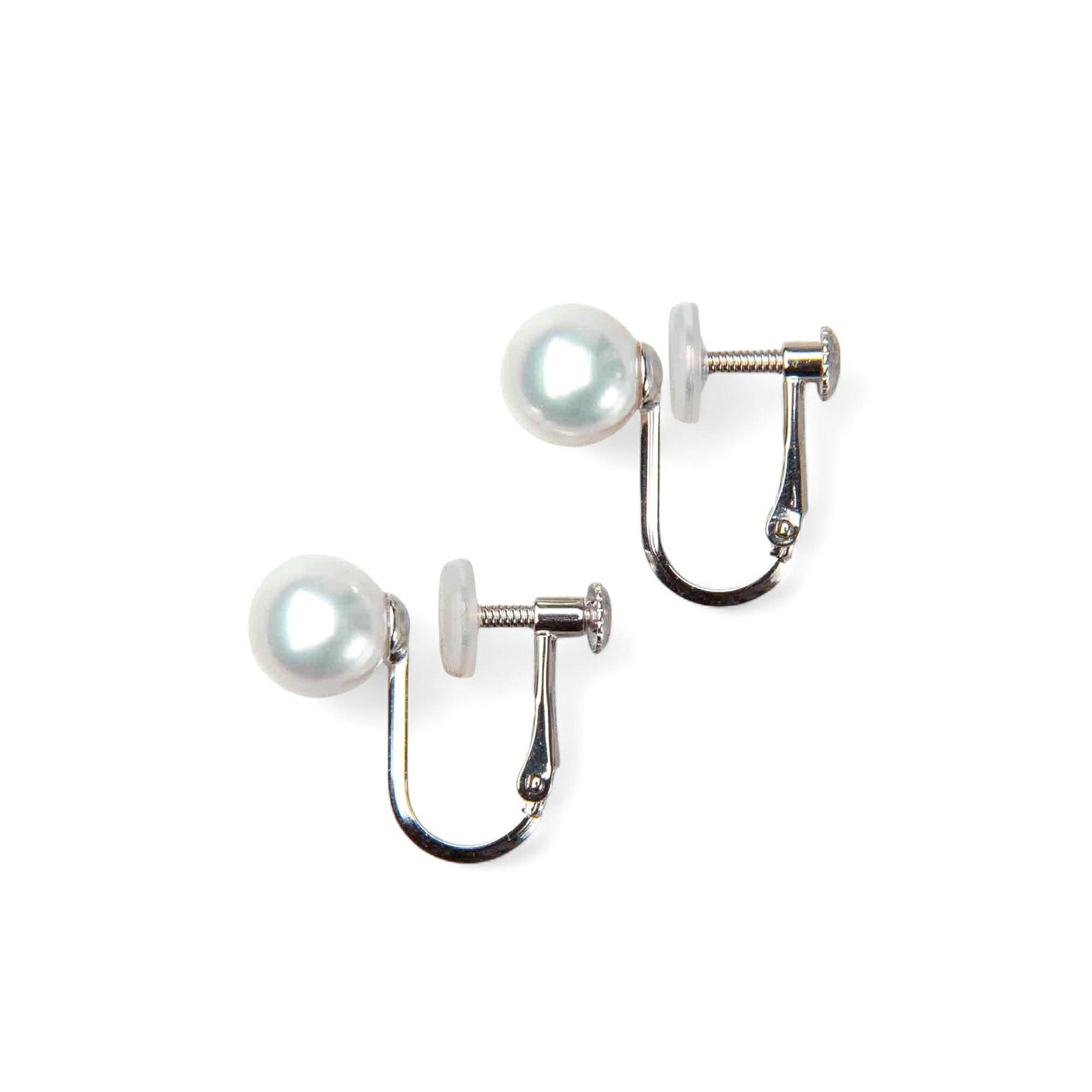 《トップ品質》オーロラ花珠真珠  イヤリング 6.0-6.5mm AAA K14WG