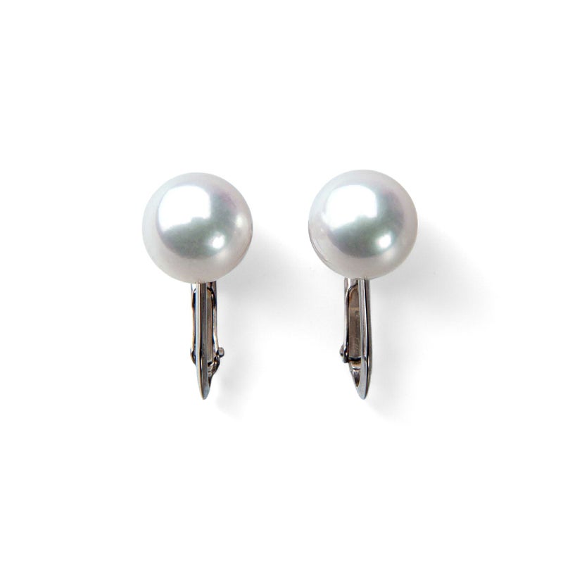 《トップ品質》オーロラ花珠真珠  イヤリング 6.5-7.0mm AAA K14WG