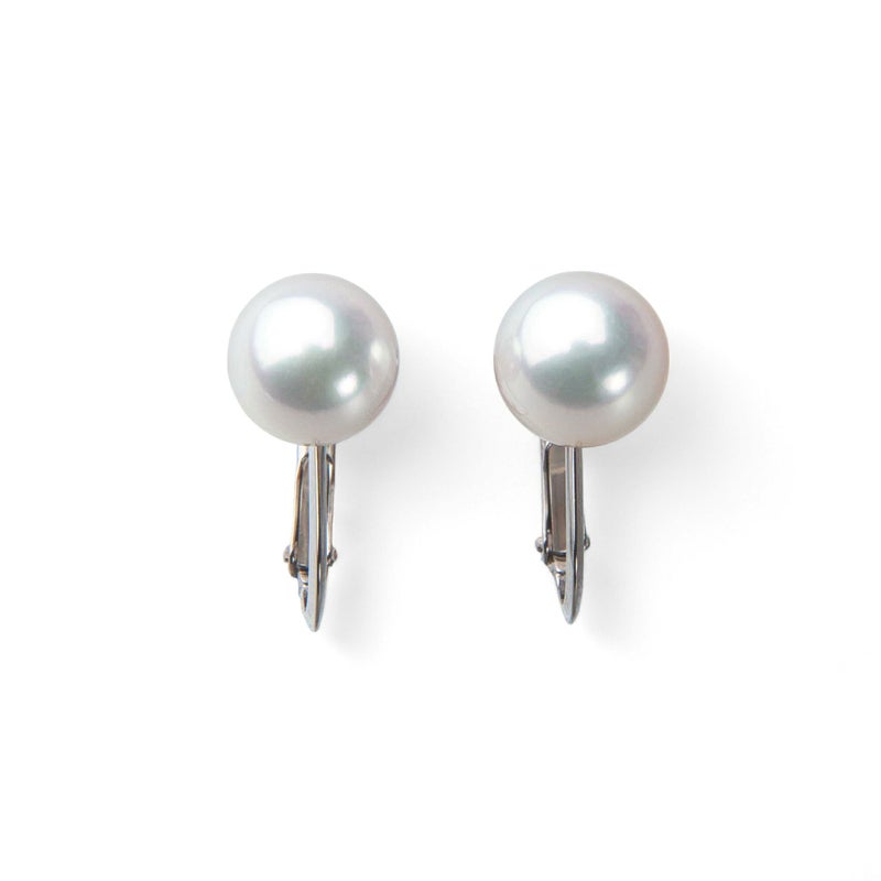 《トップ品質》オーロラ花珠真珠  イヤリング 7.0-7.5mm AAA K14WG