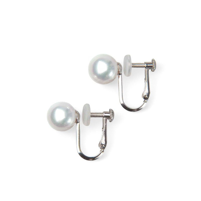 《トップ品質》オーロラ花珠真珠  イヤリング 7.0-7.5mm AAA K14WG