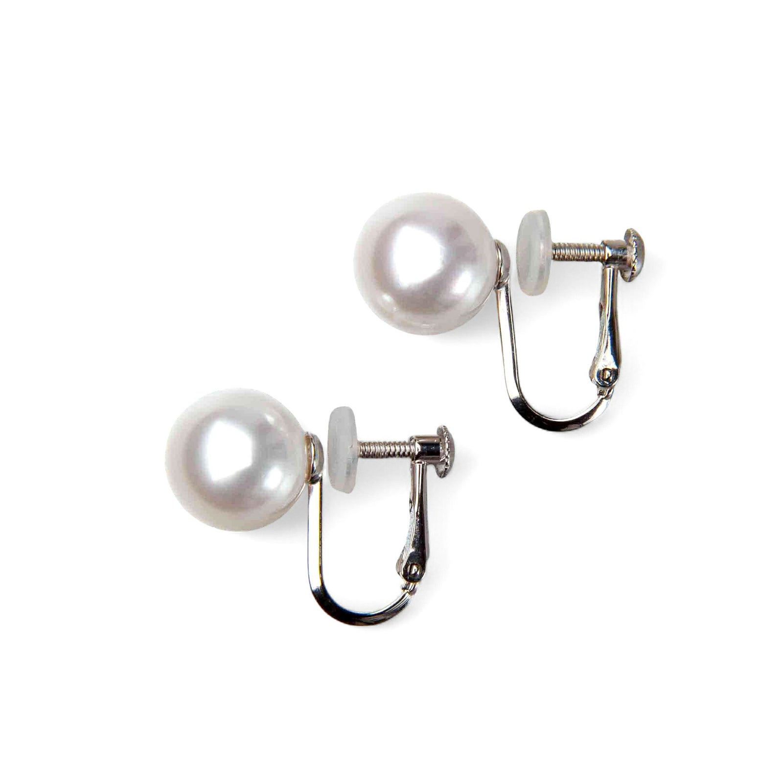 《トップ品質》オーロラ花珠真珠  イヤリング 8.5-9.0mm AAA K14WG