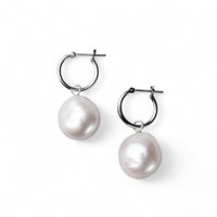 淡水真珠  バロック　リングピアス K14WG