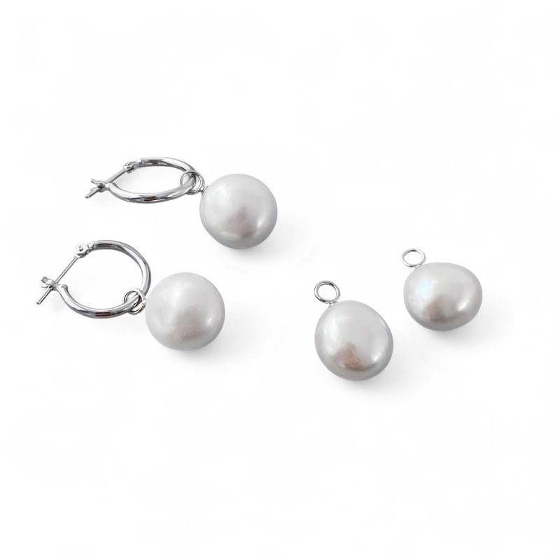 淡水真珠  バロック　リングピアス K14WG