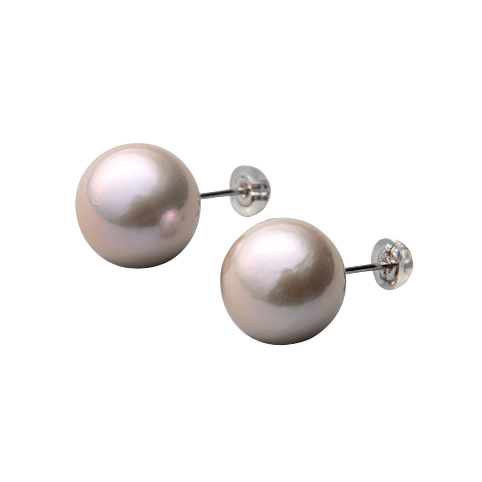 淡水真珠(有核) ピアス 12mmUP  Pt900
