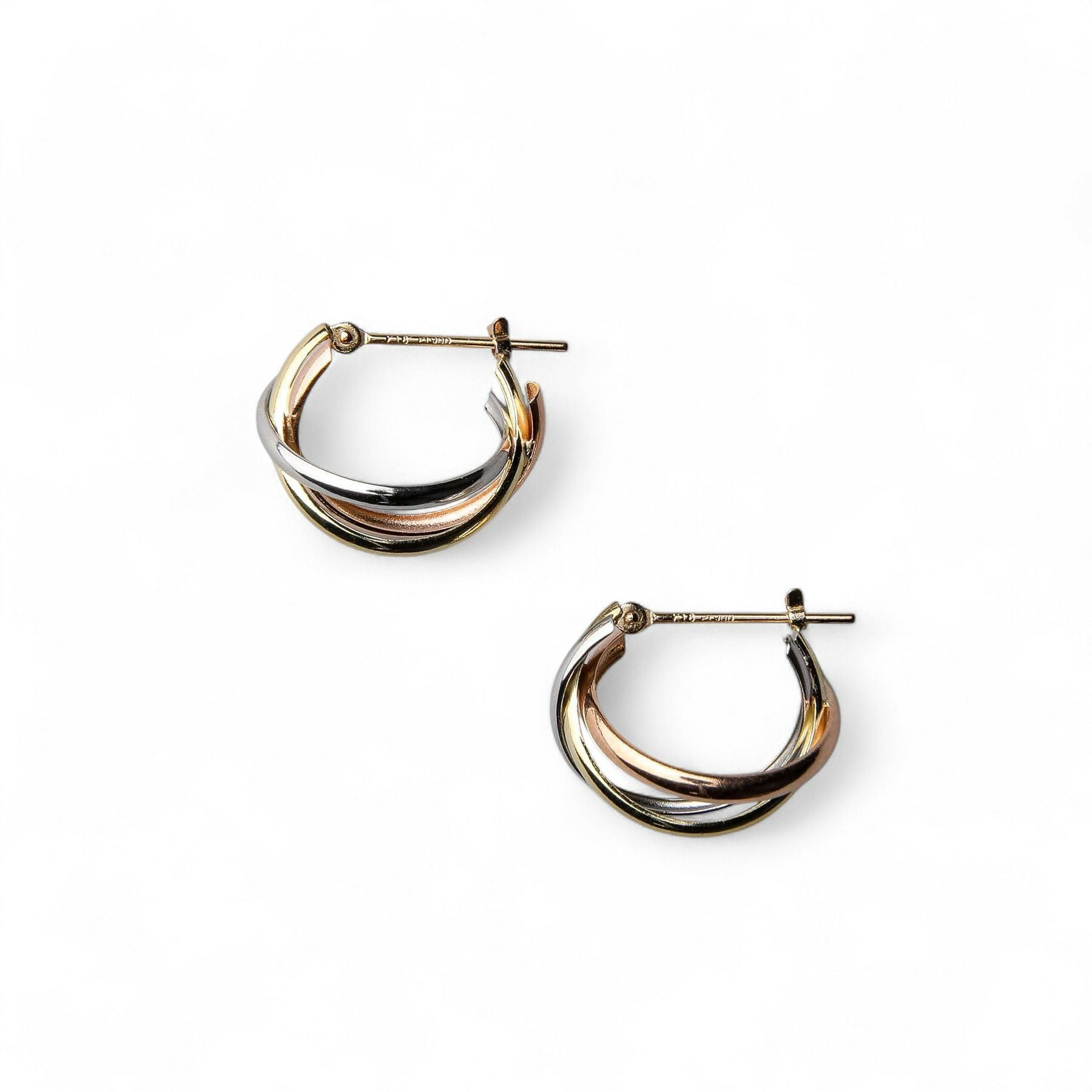 WEB限定】duocolor フープピアス トリニティ PT900/K18YG/K18PG 3