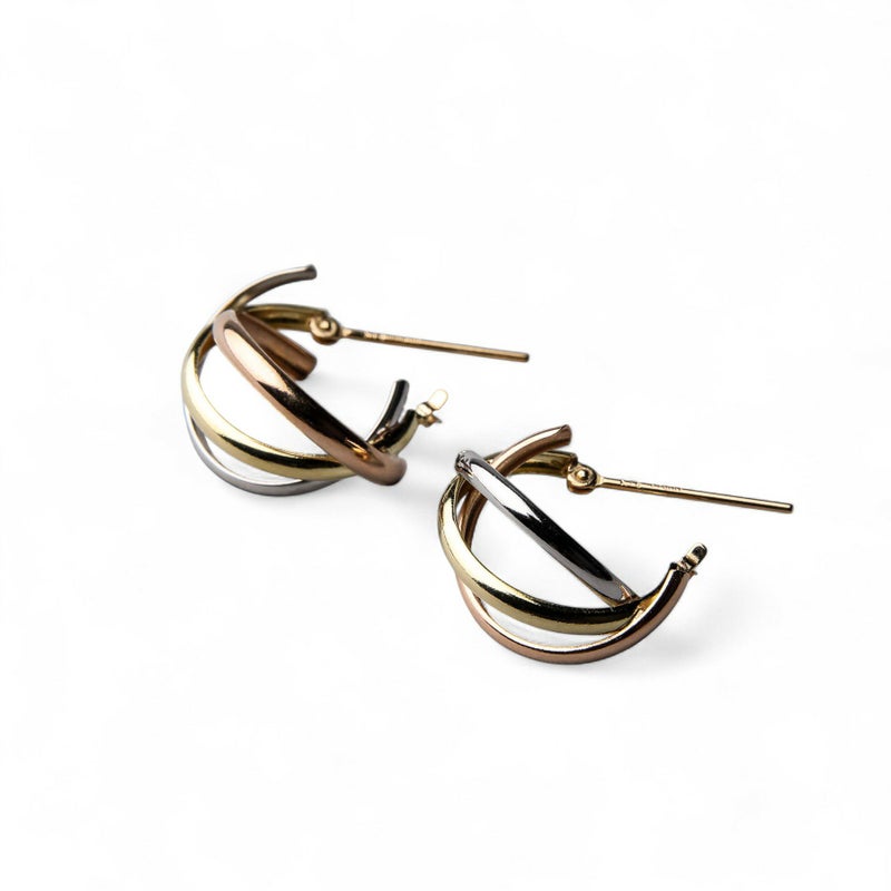 フープピアス トリニティPT900/K18YG/K18PG 3カラー