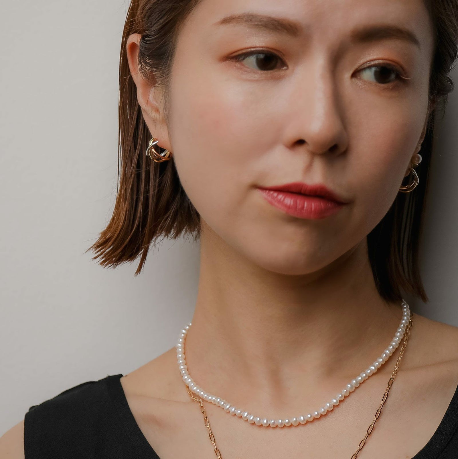 フープピアス トリニティPT900/K18YG/K18PG 3カラー