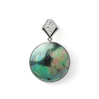 アワビ真珠　ペントップ　15mmUP WG ダイヤ