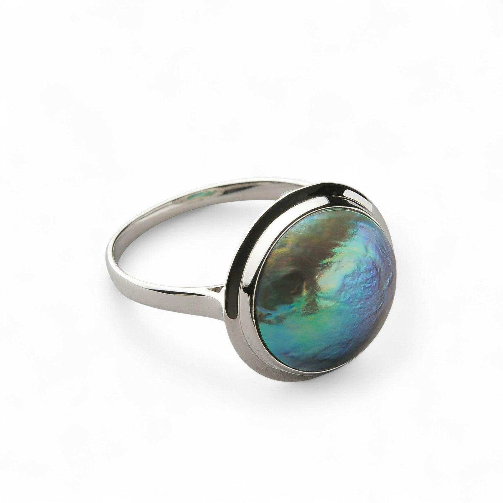 アワビ真珠　リング　12mmUP　WG