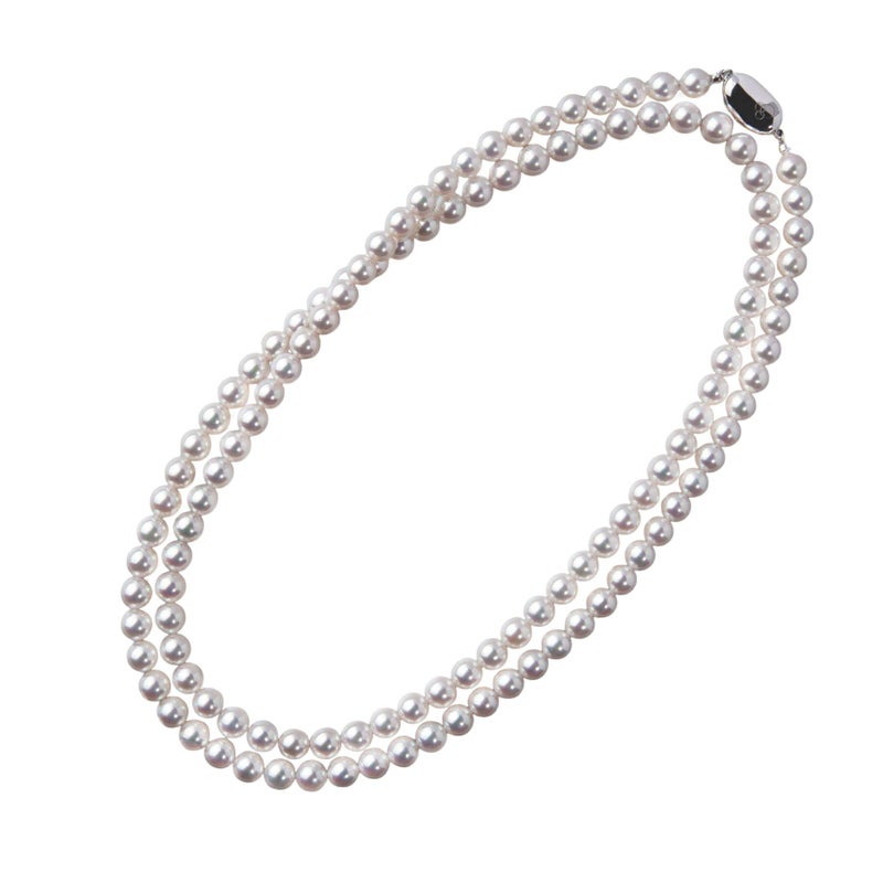 オーロラ天女 ロングネックレス　6.5-7.0mm　80cm