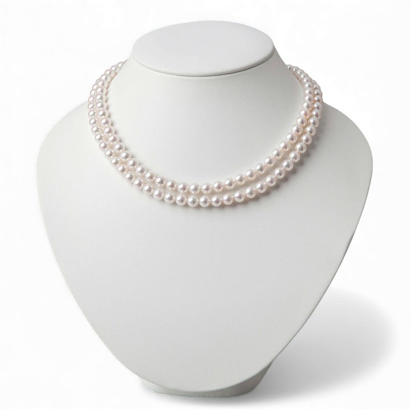 オーロラ天女 ロングネックレス　6.5-7.0mm　80cm