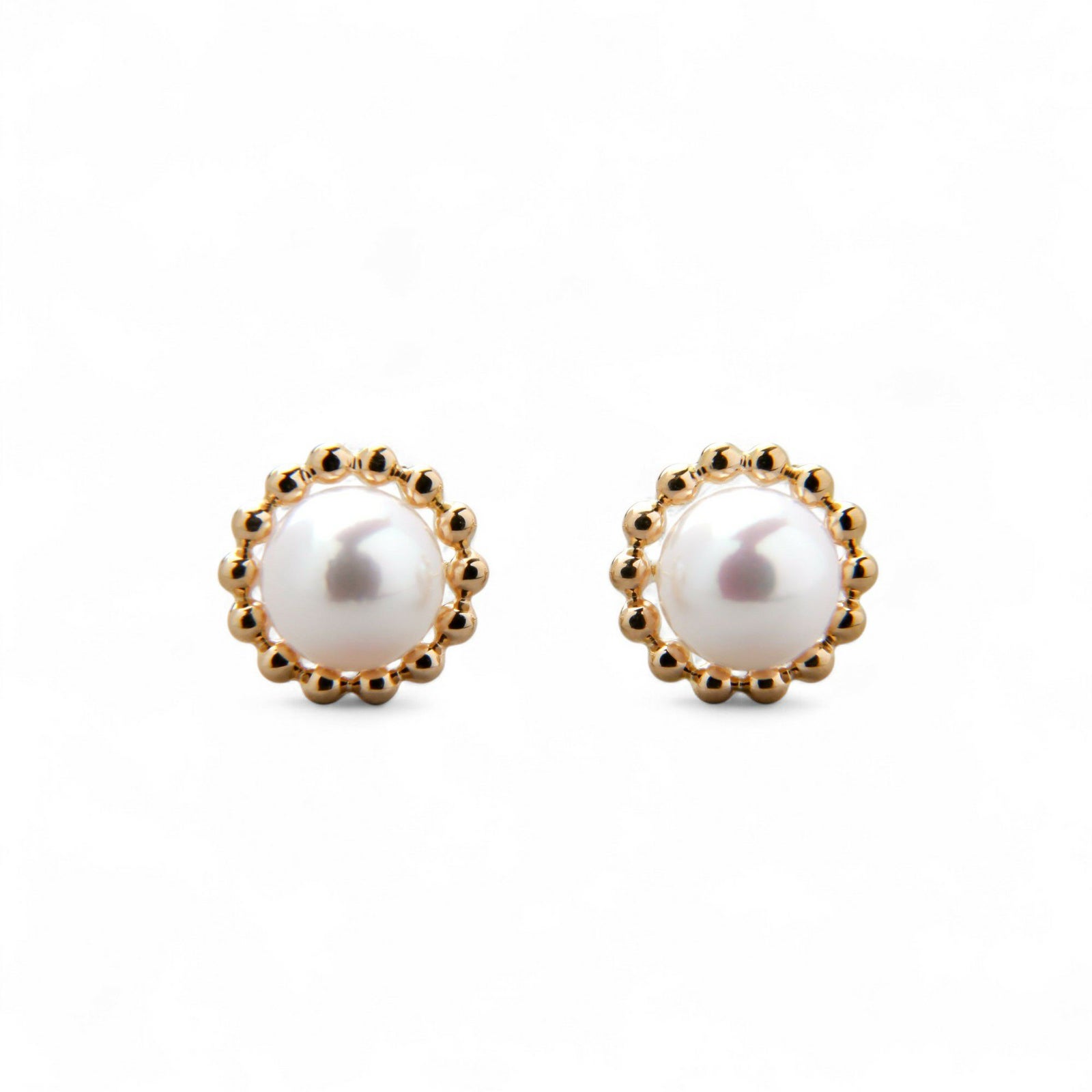 Carina あこや取巻きピアス　5.5mm YG