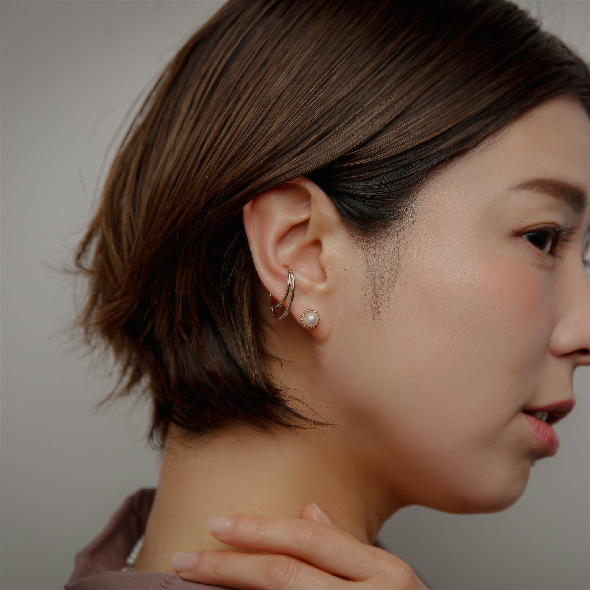 ピアス　No.5676 Carina あこや真珠 ピアス5.5-6.0mm K18YG | WSP（ダブルエスピー