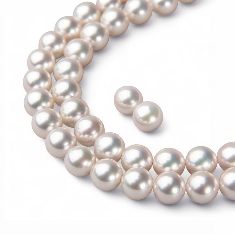 花珠真珠 ネックレスセット6.5-7.0mm -GOOD Quality-
